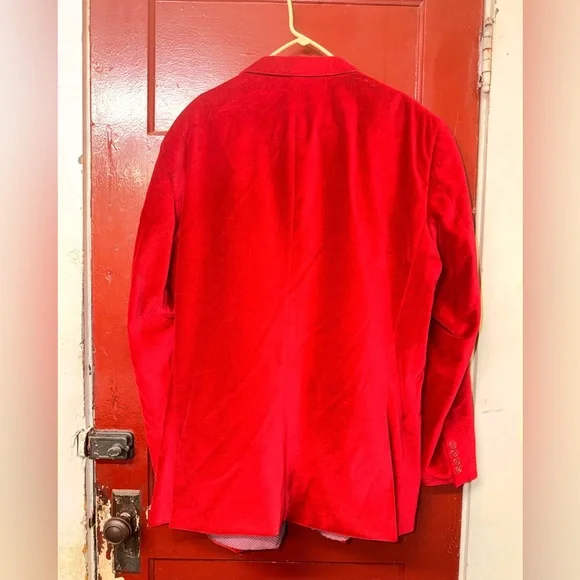 Madison Red Velvet Sport Coat - Picture 3 of 5